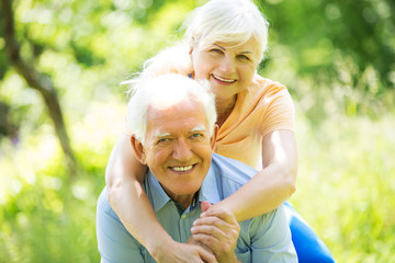 Poster - Senior Couple In Park
