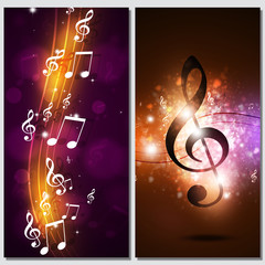 Canvas Print - Music Notes Banners