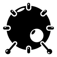 Poster - Drum icon , simple style