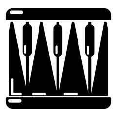 Poster - Bass drum icon , simple style