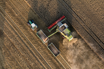 Sticker - aerial view of the combine harvester