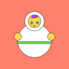 flat vector icon design collection Russian doll