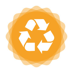 Canvas Print - App Icon gelb - Recycling