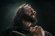 © master1305 - Portrait of a brutal bald-headed viking in a battle mail posing against a black background.