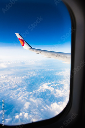 Obraz na plátne the view from the window of a passenger plane