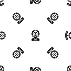 Poster - Webcam pattern seamless black
