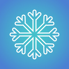 Canvas Print - snowflake icon. vector illustration.
