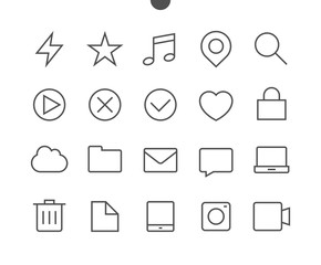 Poster - General UI Pixel Perfect Well-crafted Vector Thin Line Icons 48x48 Ready for 24x24 Grid for Web Graphics and Apps with Editable Stroke. Simple Minimal Pictogram