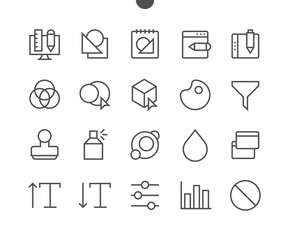 Poster - Graphic Design Pixel Perfect Well-crafted Vector Thin Line Icons 48x48 Ready for 24x24 Grid for Web Graphics and Apps with Editable Stroke. Simple Minimal Pictogram