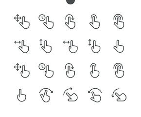 Poster - Gesture View Outlined Pixel Perfect Well-crafted Vector Thin Line Icons 48x48 Ready for 24x24 Grid for Web Graphics and Apps with Editable Stroke. Simple Minimal Pictogram