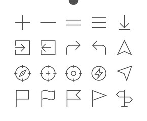 Poster - Location Pixel Perfect Well-crafted Vector Thin Line Icons 48x48 Ready for 24x24 Grid for Web Graphics and Apps with Editable Stroke. Simple Minimal Pictogram