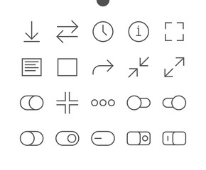 Poster - Audio Video Pixel Perfect Well-crafted Vector Thin Line Icons 48x48 Ready for 24x24 Grid for Web Graphics and Apps with Editable Stroke. Simple Minimal Pictogram