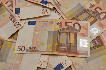 Wall Mural - Background of euro bills