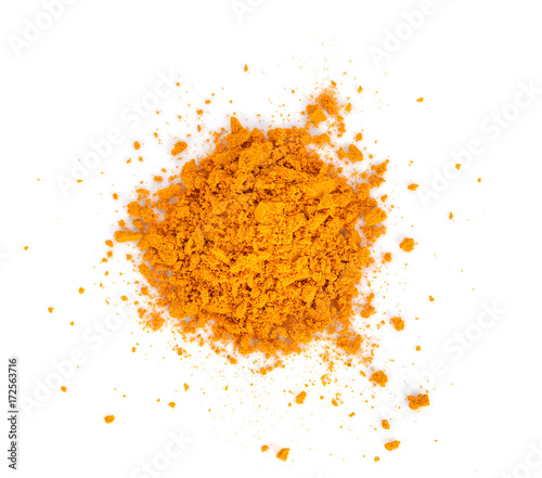 Fotografía Turmeric (Curcuma) powder isolated on white background