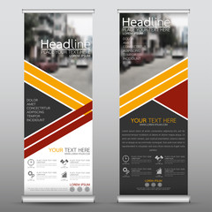 Wall Mural - roll up business banner design vertical template vector, cover presentation abstract geometric backg