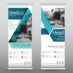 Wall Mural - roll up business banner design vertical template vector, cover presentation abstract geometric backg