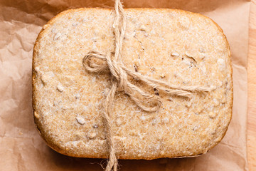 loaf of bread on backing paper