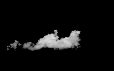 Poster - Clouds isolated on black baclground