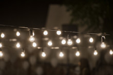 Light Bulbs At Night - Summer Party Concept