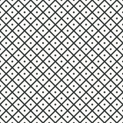 Aufkleber - Geometric seamless pattern. Repeated rhombuses with dots inside. Light background for textile products, wallpaper, print for clothing, paper for packaging. Vector illustration.