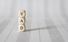 Word VAD Made With Wood Building Blocks