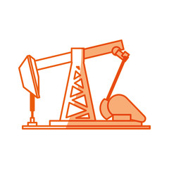 Wall Mural - Oil pump machinery icon vector illustration graphic design