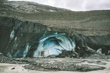 Scenic View Of Ice Cave In Mountain