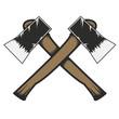 Crossed axe logo