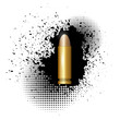 © valeo5 - Metal Bullet on Black Splatter Background