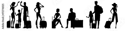 Fotografía passenger people and silhouettes