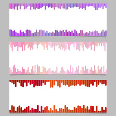 Poster - Abstract color banner background design set - horizontal vector graphic from vertical stripes on white background