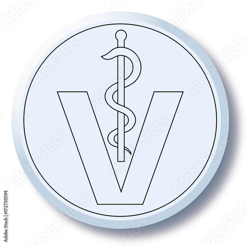 Tierarzt Veterin r Zeichen Outline Button Stock Illustration Adobe Stock