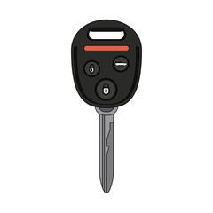 Sticker - key car icon image vector illustration design 