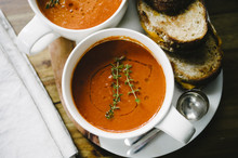 Tomato Soup And Grilled Cheese Sandwiches