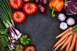 © Paperclip Images/Stocksy - Fresh seasonal vegetables on dark rusty table