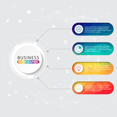 Poster - Timeline infographics design vector and marketing icons can be used for workflow layout, diagram, annual report, web design. Business concept with 4 options, steps or processes.