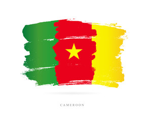 Canvas Print - Flag of Cameroon. Abstract concept