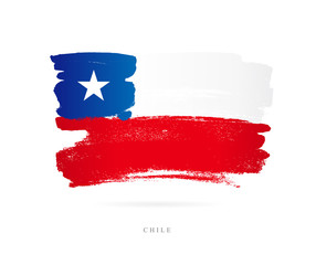 Poster - Flag of Chile. Abstract concept