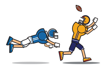 football player cartoon character