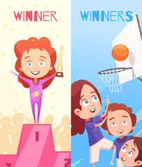 Sticker - Kids Sport Vertical Banners