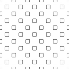 Poster - Seamless abstract black and white rounded square pattern background design - halftone geometrical vector illustration