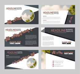 Wall Mural - presentation slides template. business or education report pages. vector illustration. flyer or broc