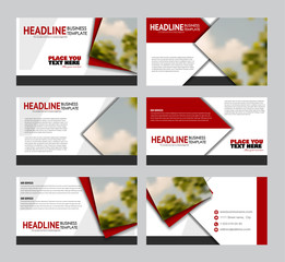 Wall Mural - presentation slides template. business or education report pages. vector illustration. flyer or broc