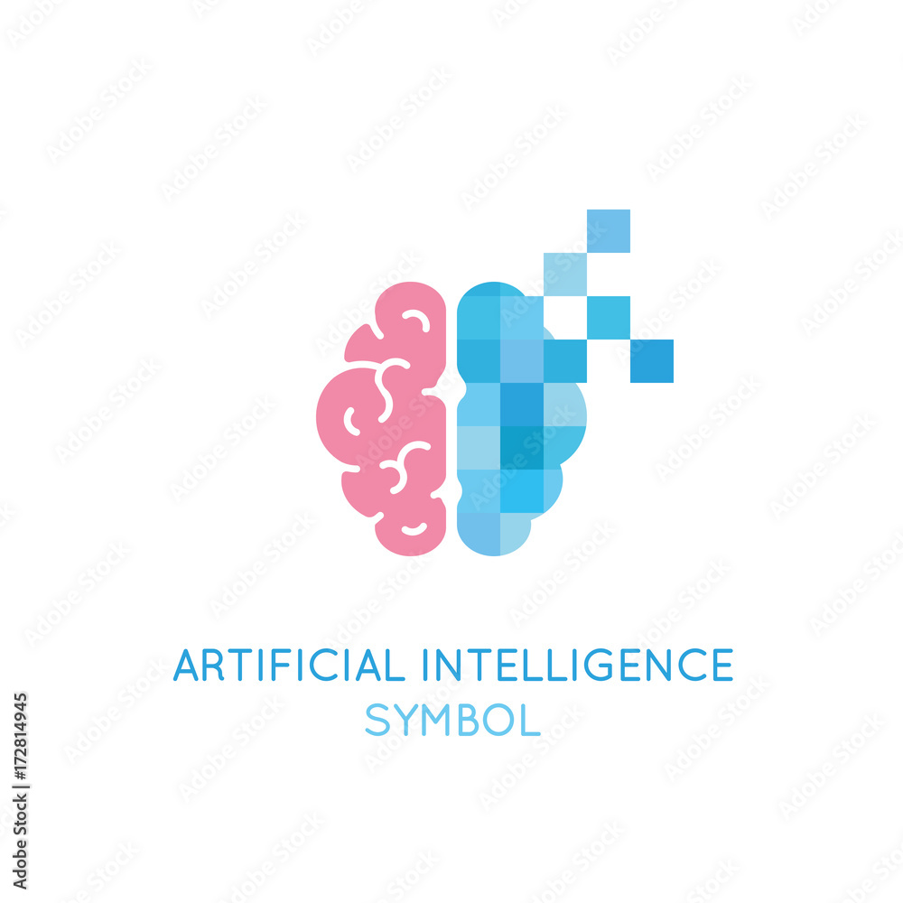 Vector symbol related to artificial intelligence, machine learning ...
