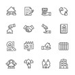 © Kittichai - Real Estate, Vector illustration of thin line icons for business, banking