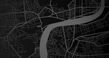 Fototapeta Mapy - City map in grayscale colour