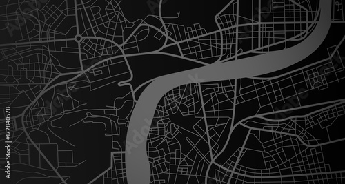 Obraz na płótnie City map in grayscale colour