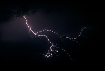Wall Mural - lightning in the night sky