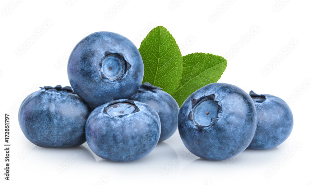 blueberry isolated on white background - obrazy, fototapety, plakaty 