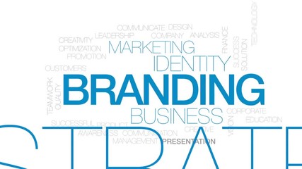 Wall Mural - branding animated word cloud, text design animation. kinetic typography.